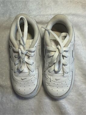 Nike Kids White Leather Sneakers